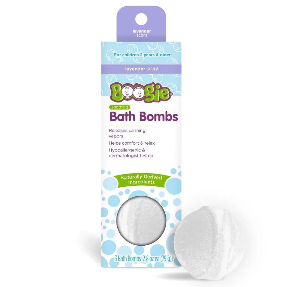 Kids Bath Bombs, Naturally Derived, Made with Aloe and Calming Vapors, Lavender, 3 Bath Bombs, 2.8 oz, Pack of 1