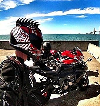 Peel and Stick 8 inch Rubber Sawblade Helmet Mohawk Warhawk Mohawks Helmets Helmet Not Included