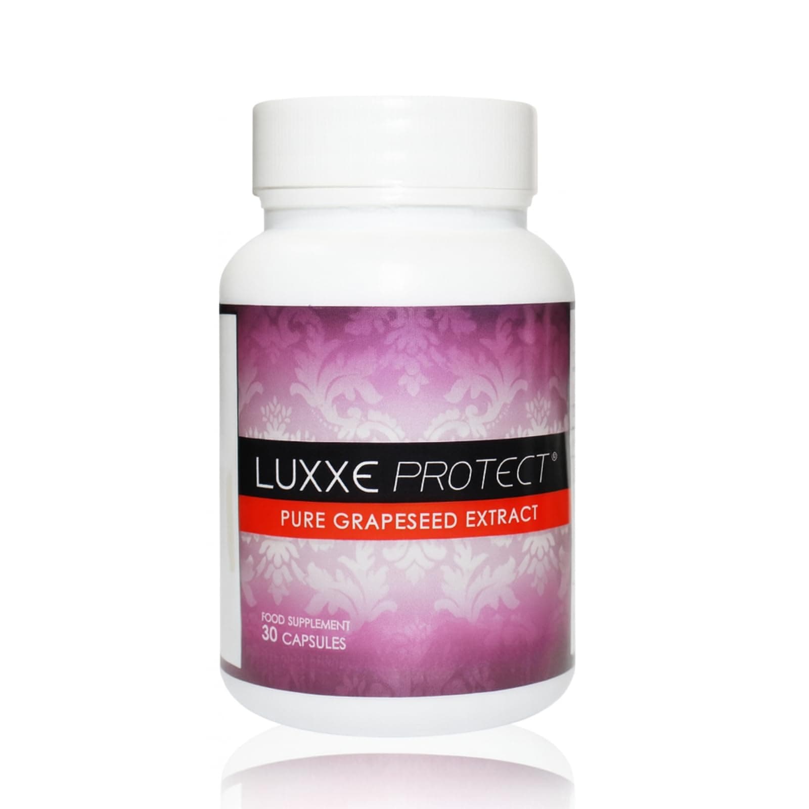 Luxxe Protect Pure Grape Seed Extract Supplement | Supports Overall Wellness, Skin Clarity, & Natural Cleanse with Antioxidant Formula | 30 Capsules, 15-Day Supply