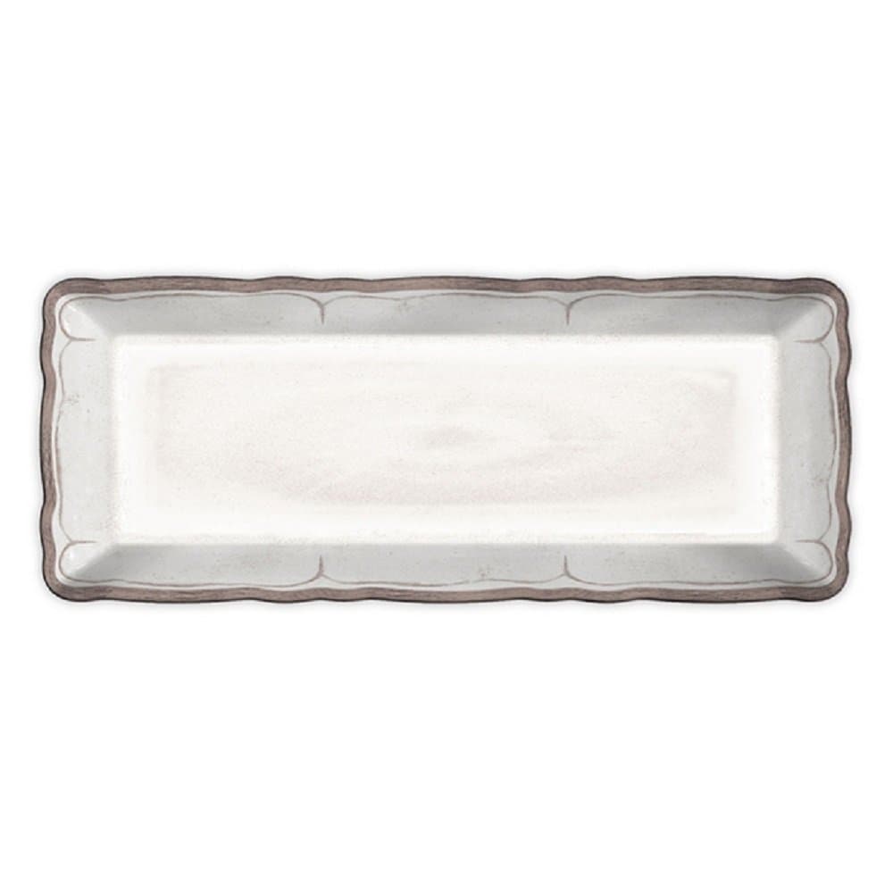 Rustica Antique Baguette Tray, White