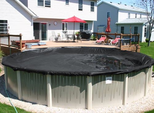 Buffalo Blizzard 16 Ft. x 24/25 Ft. Deluxe Plus Oval Above Ground Swimming Pool Cover