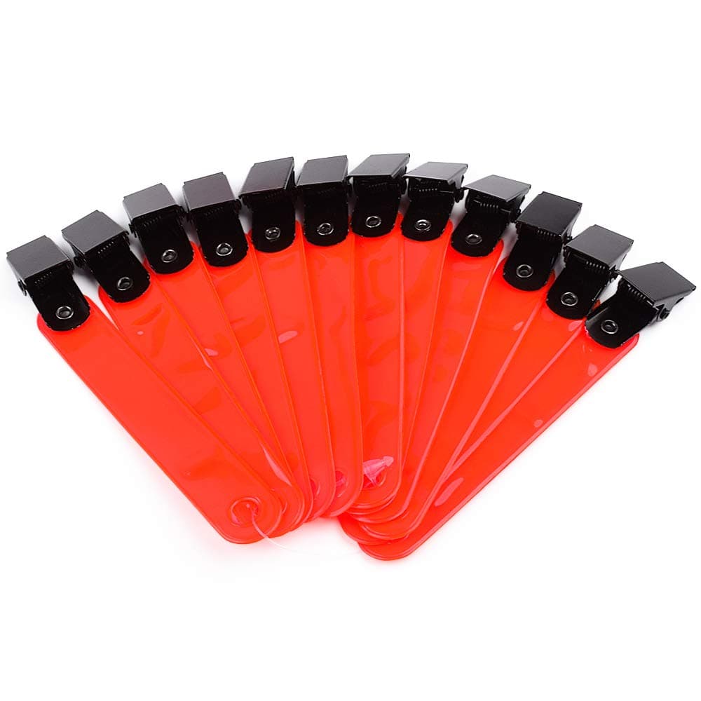 NIKA ARCHERY Trail Markers with Clips Reflective Tack Night-n-Day (Pack of 12), Orange or 1 Roll Trail Marking Ribbon Tape