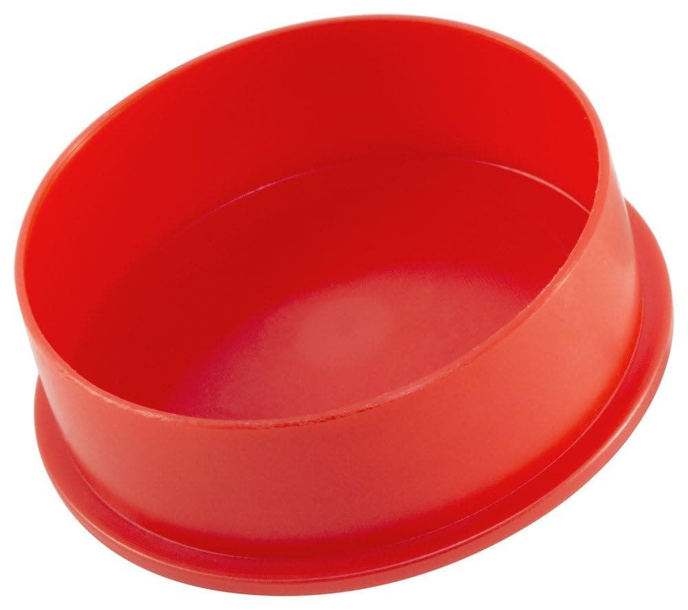 Caplugs EC-20 EC Series – Plastic Cap for Threaded Connectors, 500 Pack, Red LD-PE, Nominal Thread Size 1-1/4" Flanged, Protective Closures, Dirt and Moisture Seals, Finishing, Masking, Easy Removal