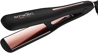 Gleam Pro Hair Straightener, Black| Super slim 1.5 inch plates| Ergonomically slim| Digital temperature control| Automated Shut Off Safety | Advanced Rose Gold Titanium surface| Quick Heat