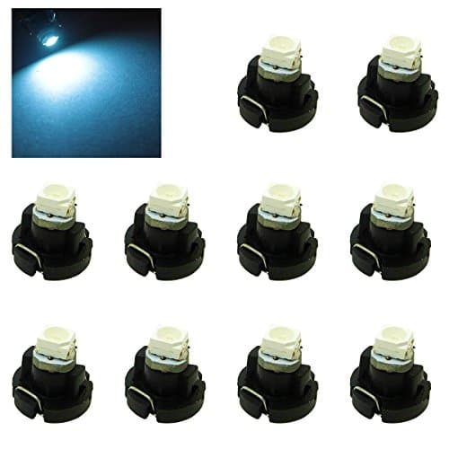 Siweex 10pcs T3 Ice Blue Lights Neo Wedge LED 1-SMD 3528 Car Instrument Cluster Panel Dashboard Lamps Gauge Bulbs DC 12V