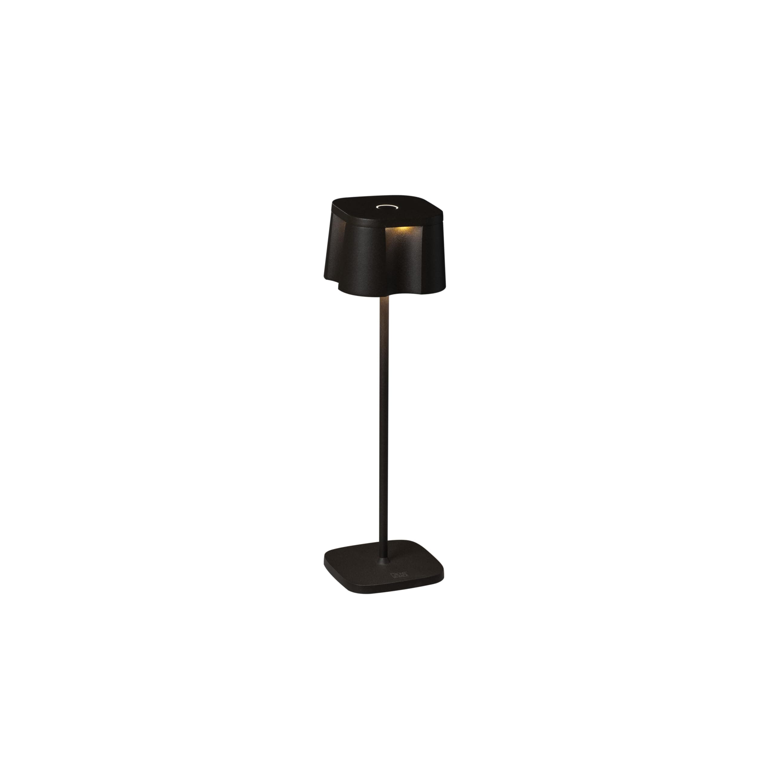 Konstsmide Nice Table Lamp, Black, Indoor/Outdoor, USB Table Lamp, Aluminium, 2 Light Colours, 3 Light Modes, Battery Life up to 20 Hours, 10 cm (L)/10 cm (W)/36 cm (H)