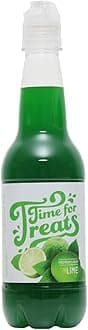 TIME FOR TREATSFlavored Syrup for Snow Cones, Homemade Sodas, Cocktails, Coffee, Baking and More 16.9 Fluid Ounce Bottle (Lime)