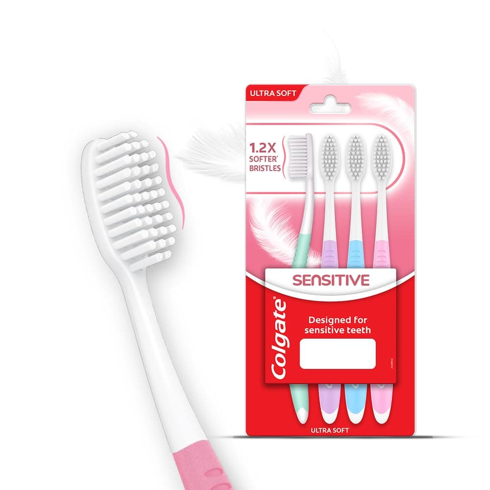 Colgate Toothbrush Sensitive, Pack of 4 Brushes