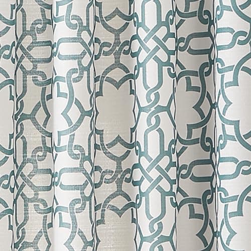 Lotus Harmony Rod Pocket Curtain Panel, 84 Inch, Seafoam