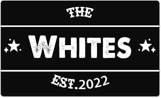 FavorPlus Personalized Doormat Custom Family Name Welcome Mats Outdoor 15.7"x23.6" Indoor Mat Drying Mat Non-Slip Back Front Door Home Decor