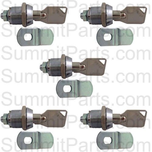 5PK - TOP PANEL LOCK & KEY FOR WASCOMAT W74, W124, W184 - 080317