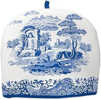 Portmeirion Home & Gifts Blue Italian 36 x 27 cm Cotton Tea Cosy, Blue/White