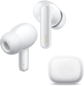 XIAOMI Redmi Buds 6 Pro – Wireless Bluetooth Headphone in-ear, Triple Drivers,Dimensional Audio,55dB ANC, 4KHz Wide Frequency, Hi-Res Sound, LDAC, Up to 9.5h+36h Battery Life, IP54, Glacier White