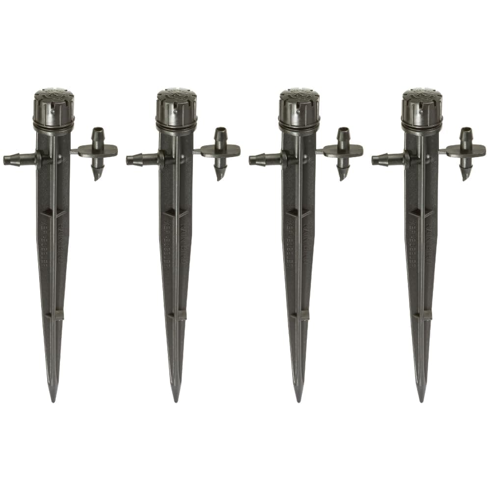 MBF4PKS Drip Irrigation Micro-Bubbler on Stake, 360° Full Circle Pattern, 0-3' Spray Distance, 4-Pack
