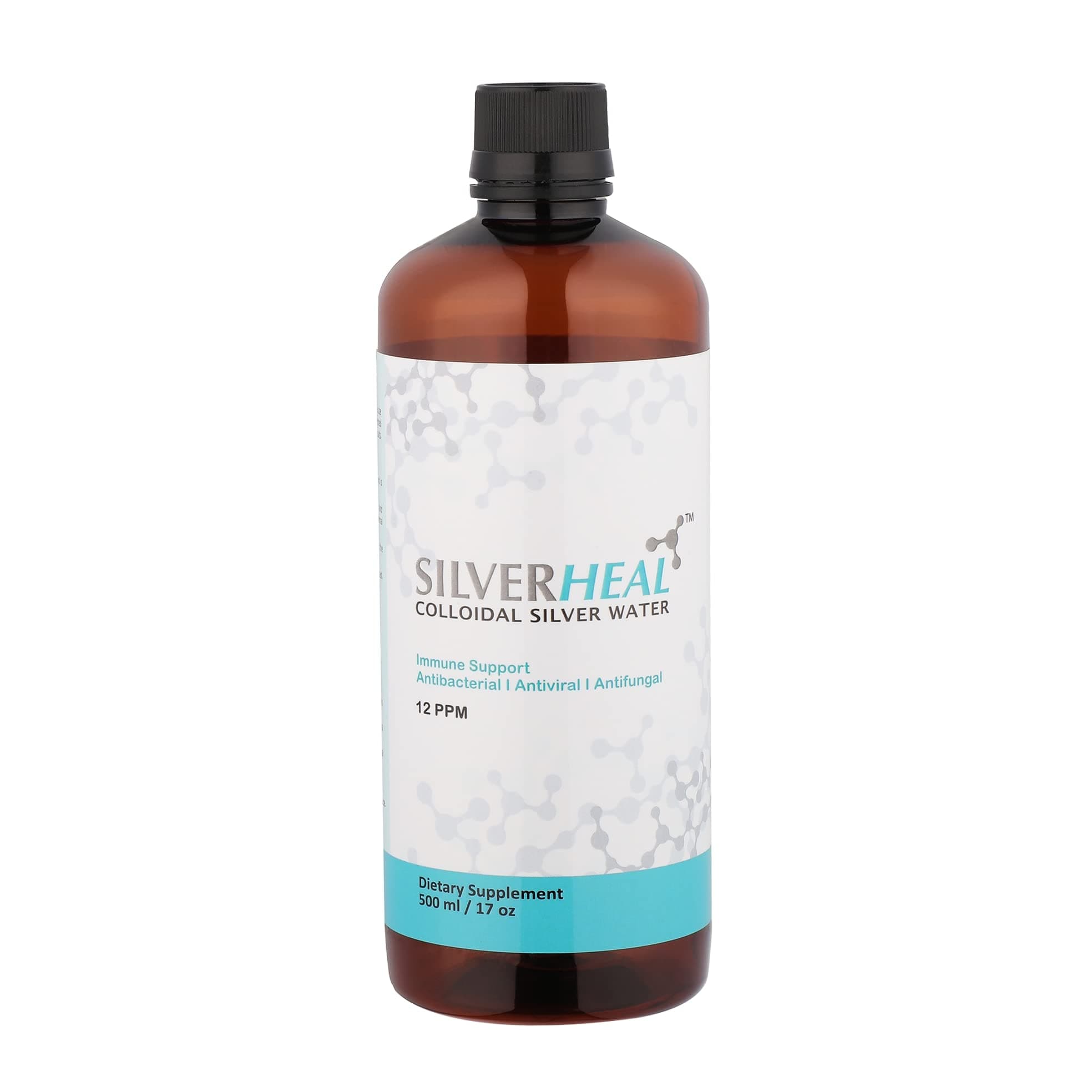 Colloidal Silver Water 12 PPM, 500 ml I Crystal Clear I Immune Booster I Silver Essential for Strong Immune System I Kills more than 650 harmful Pathogens I Helps To Keep You Healthy I Nature's own weapon against harmful Pathogens I Natural, Safe, No Side effects I
