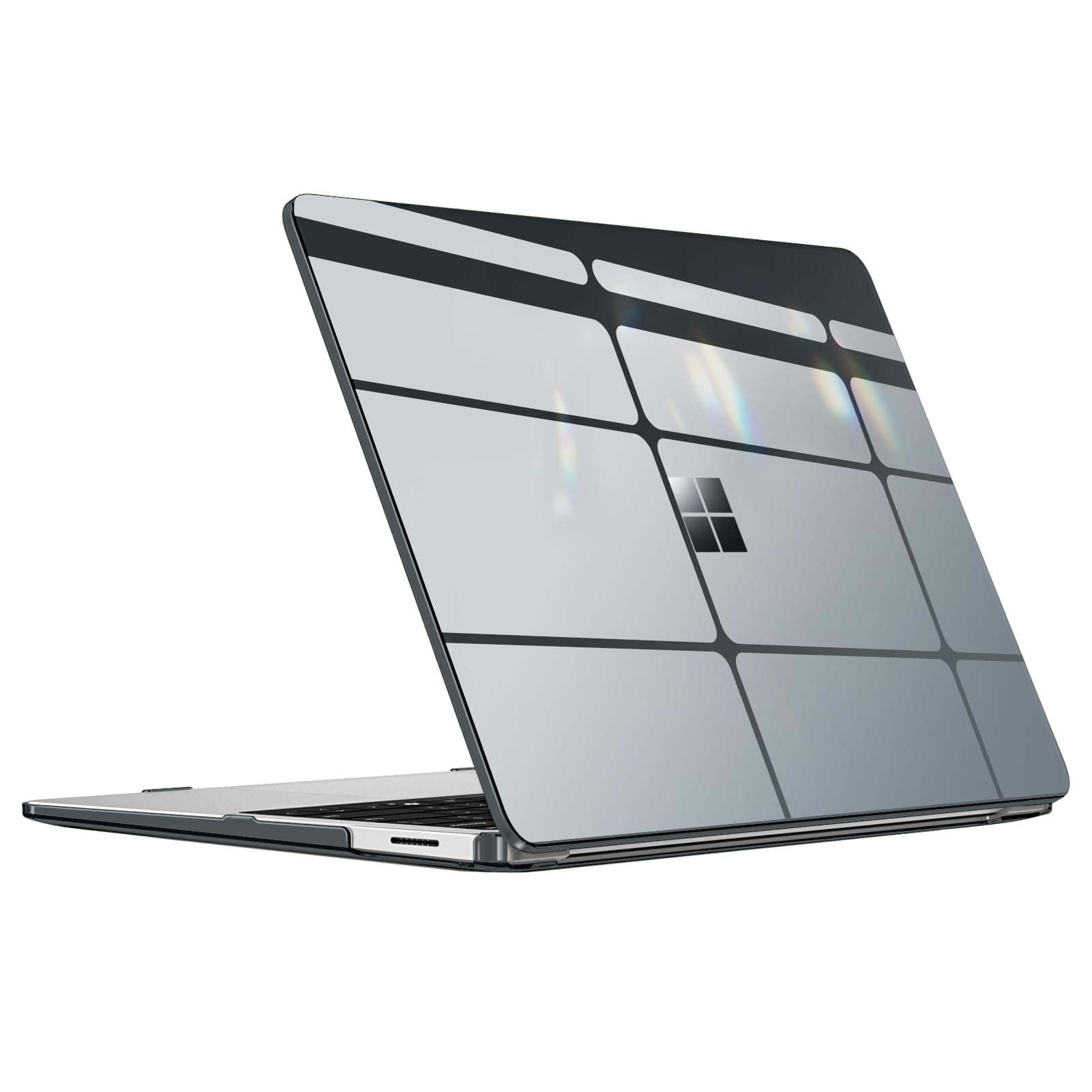 Fintie Case for 13.8 Inch Microsoft Surface Laptop 7 2024 (Model: 2036) - Protective Slim Snap On Hard Shell Cover (Crystal Black)