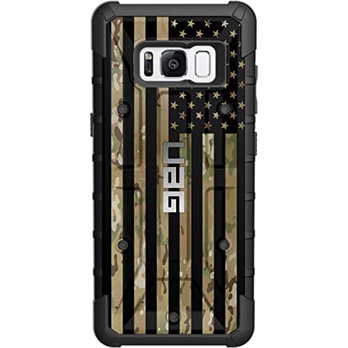 Limited Edition - Authentic UAG Urban Armor Gear Case for Samsung Galaxy S8 5.8" (NOT for S8 Plus) Custom by EGO Tactical- Subdued US Flag Over Multicam/Scorpion Camouflage