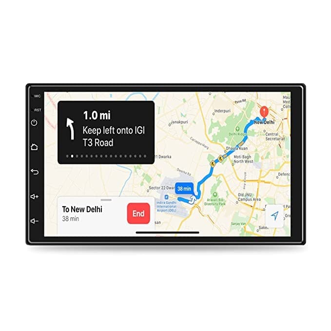 RidersCart Premium 7 Inch Full HD 1080 Touch Screen Android 10, Ultra IPS Display, Car Multimedia Player with 2GB RAM/32GB ROM/Bluetooth/WiFi/HiFi Audio - Supports iOS and Android