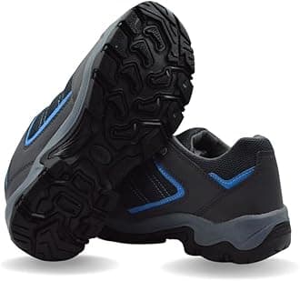 FUEL Wings Safety Shoes for Men with Industrial Steel Toe, Ultra Light Weight Construction Shoes, Non-Slip Anti-Skid Lace Up Comfortable Footwear for Running, Walking, Gym, Trekking and Hiking, 6 UK