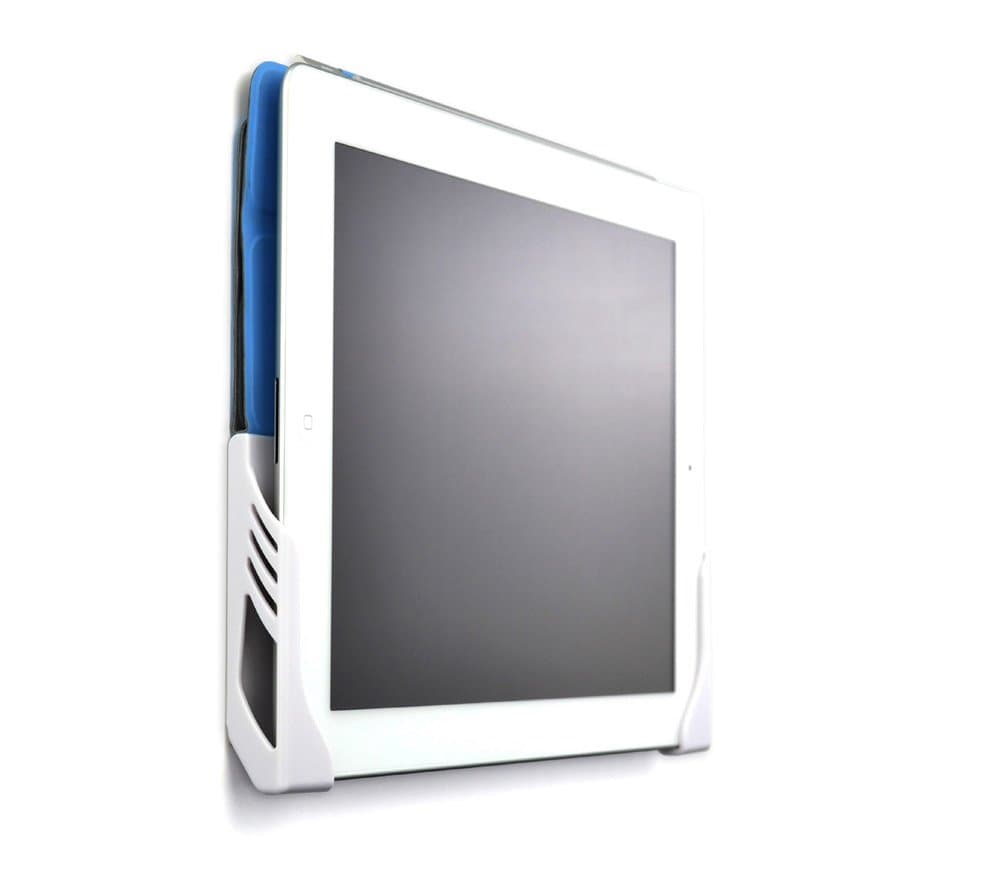 Dockem White Koala Damage-free Tablet Wall Mount Dock ; for iPad, Android and Windows Tablets, and Smartphones