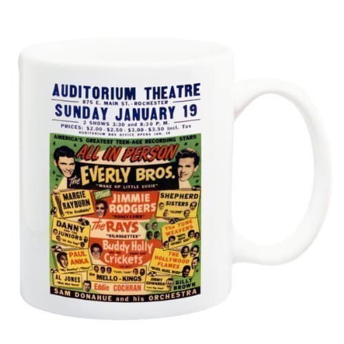 Gift Central Everly Brothers Rock n Roll Poster Mug - 11 Fluid Oz