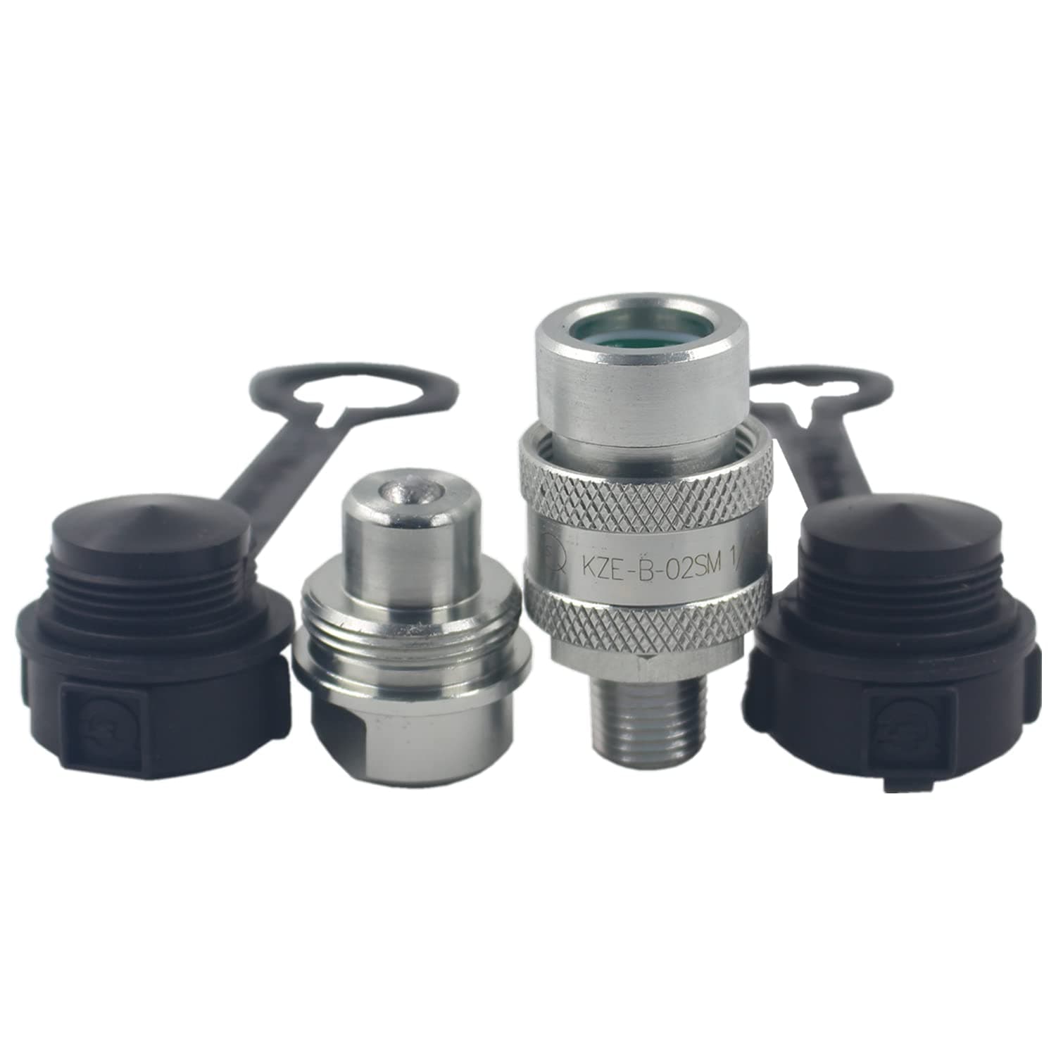 KZE-B-02 1/4'' NPT Set 10,000psi High Pressure Hydraulic Quick Connect Coupling Quick Coupler Replaces Enerpac A-630