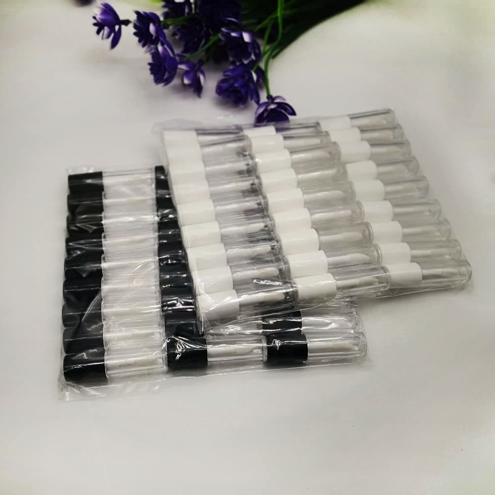 COSIDEA 52pcs Empty Black 0.8ml mini lip gloss tubes Sample size lipgloss containers for sample sack lip oil DIY