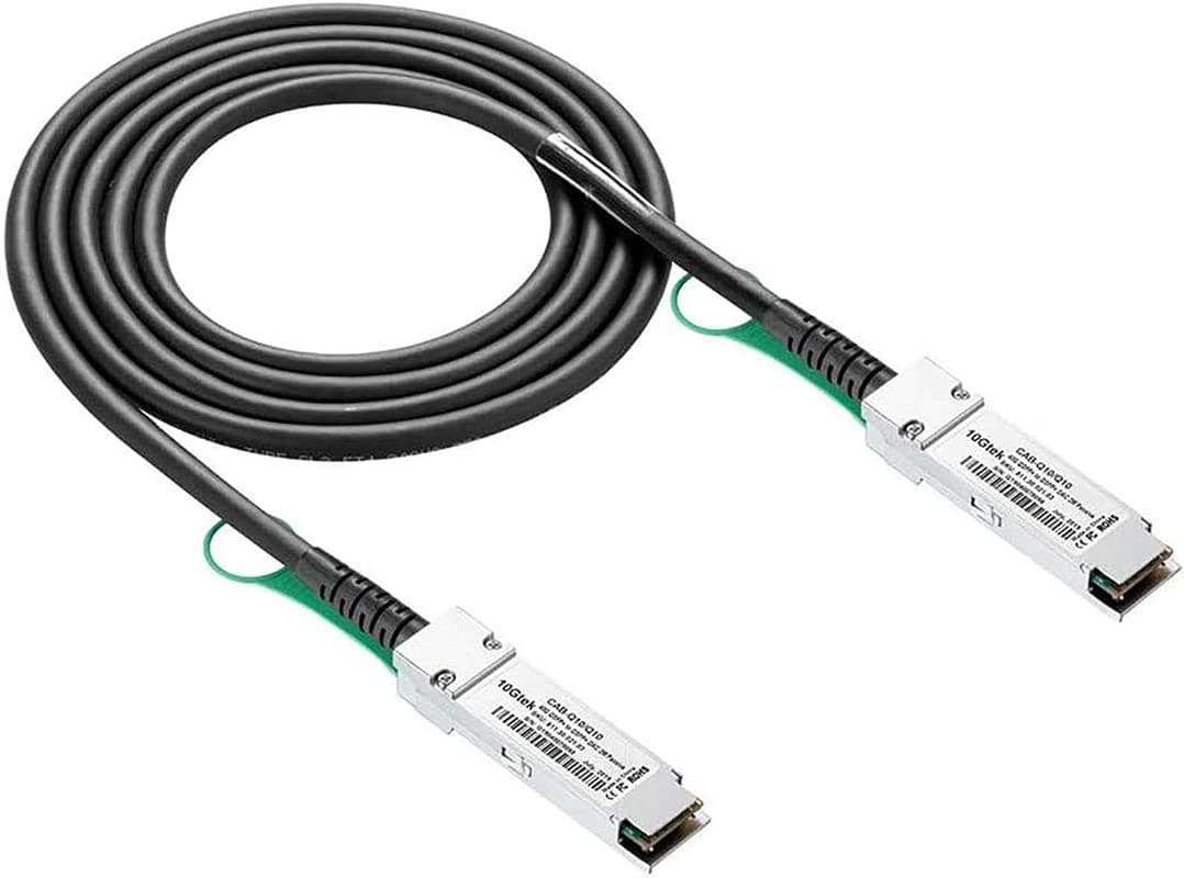 10Gtek 40G QSFP+ DAC Cable - 40GBASE-CR4 Passive Direct Attach Copper Twinax QSFP Cable for Juniper QFX-QSFP-DAC-0.3M Devices, 0.3-Meter