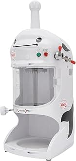Free Standing Electric Ice Shaver 350W Snow Cone Machine with Stainless Steel Bucket, Overheating Protection, Commercial Shaved Ice Machine for Bars Cafes Restaurants