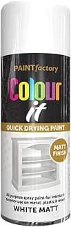 Classic Signature - 4 x All Purpose White Matt Aerosol Spray Paint 400ml Quick Drying Spray,Fast Dry and Excellent Coverage for Metal, Wood, Plastic and More