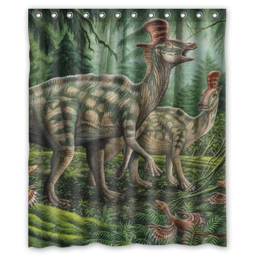 60"(Width)x 72"(Height) Popular Guanlong Dinosaurs Waterproof Bathroom Bath Polyester Shower Curtain