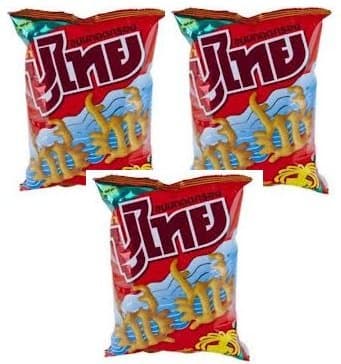 Poo Thai Snack Squid Flavour 28gx 3 Bags