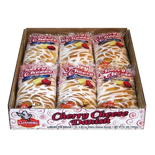 Cloverhill Bakery Cherry Cheese Danish - 12/4.25oz - CASE PACK OF 2