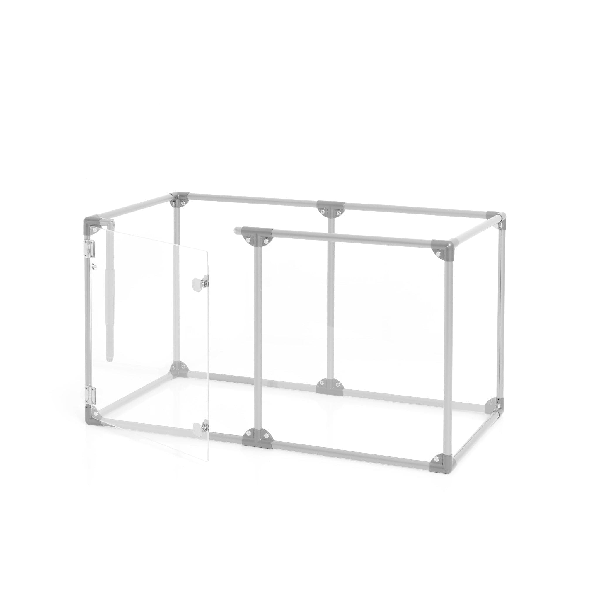 Clearly Loved Pets 27" Tall Small Lucidium Pet Pen, Silver