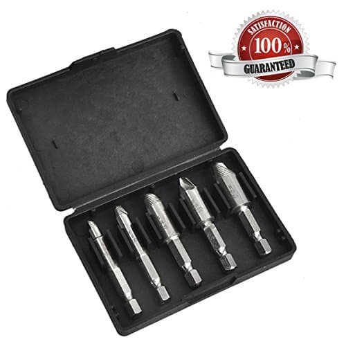 SKmoon 5pcs Damaged Screw Remover Set-Easily Remove Stripped or Damaged Screws-Stripped Screw Removers