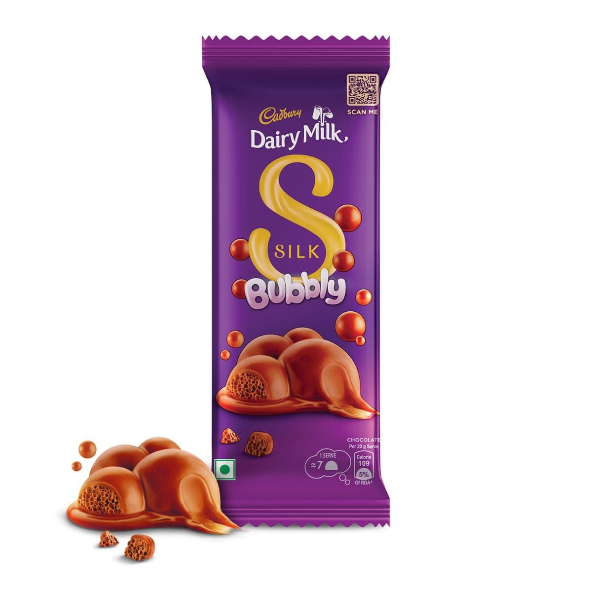 DAIRY MILK SILK BUBBLY CHOCOLATE BAR 50G