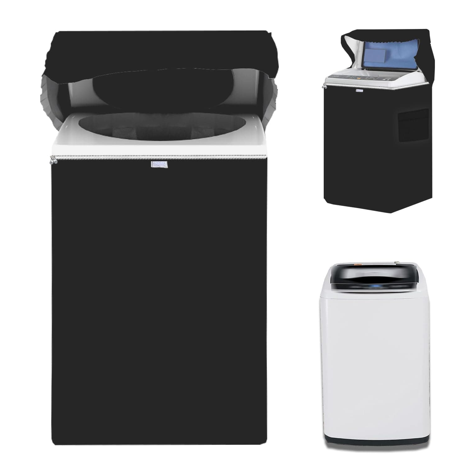 Mini Portable Washing Machine Cover for 10lbs (0.9-0.93 Cu. Ft.) Compact Small Washer Machine,Waterproof, Sun-Proof, Extend their Service Life, Zipper Design for Easy Use (18"W×19"D×31"H)