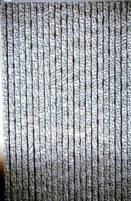 Chenille-Fleece Curtain 90x 200cm Grey/White