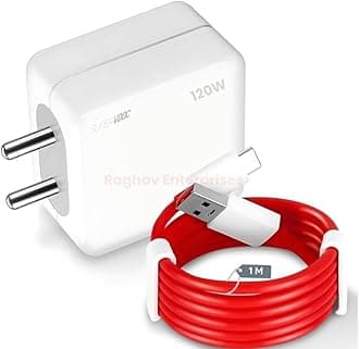 TEJAS COMMUNICATION 120W Fast Charger With USB Compatible With Oneplus, Samsung, Realme, Redmi, Nothing, Oppo, Pixel & Other Smartphones |C Type Charger Supports Dash,Warp, Vooc, Supervooc (JDR)