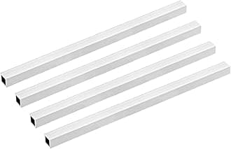 uxcell 6063 Aluminum Square Tube, 15mmx15mmx1.5mm Wall Thickness 300mm Length Seamless Straight Pipe Tubing 4 Pcs