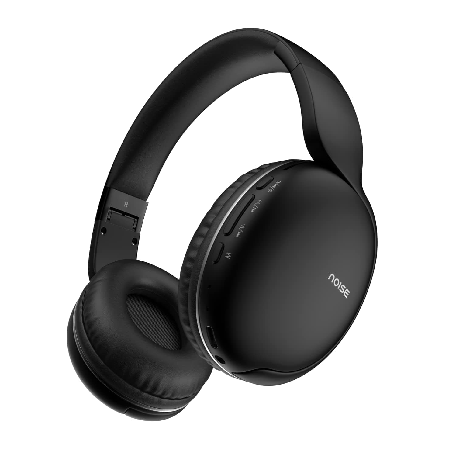 Two Wireless On Ear Headphones with 50 Hours Playtime, Low Latency(up to 45ms), 4 Play Modes, Dual Pairing, BT v5.3 (Bold Black)