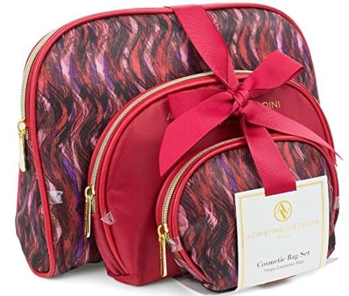 Adrienne Vittadini Women's Three Dome Shaped Cosmetic Bag Set