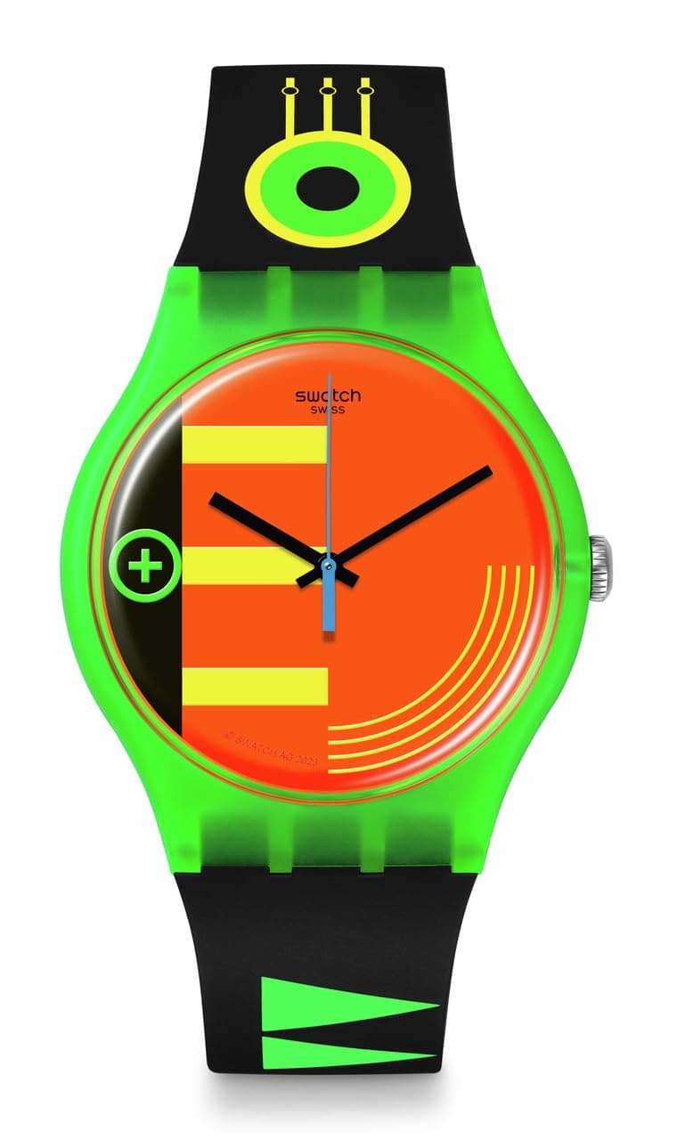 Swatch New Gent Biosourced Unisex Watch Casual Plastic Green Quartz Waterproof Neon Rider
