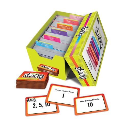 EAI Education Math Stacks Classroom Game, Set of 6: Grades 6-8