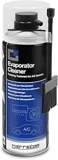 ERRECOM Evaporator Cleaner PRO, Air Conditioner Cleaner with special stiff bristle dispenser brush designed for direct use on coils, disposable gloves included, 400 mL aerosol can