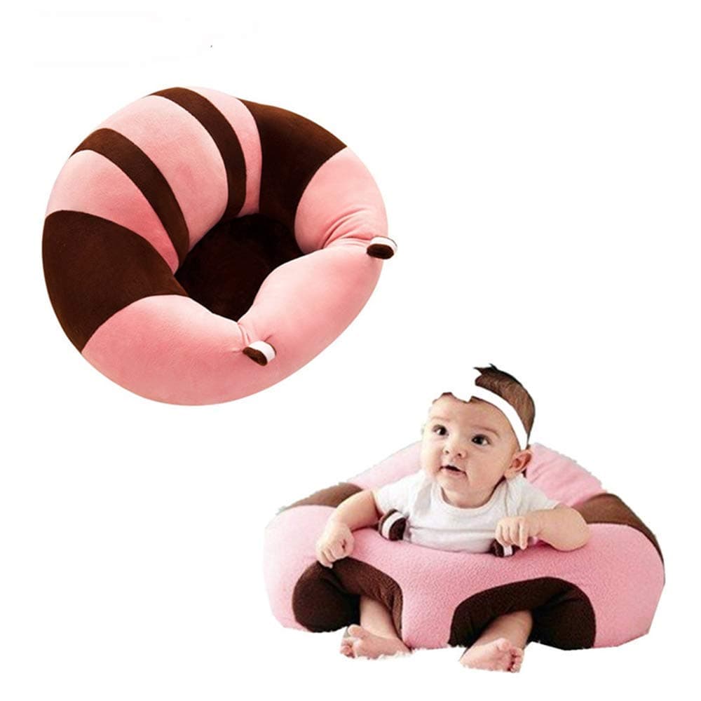 Baby Support Seat Sofa Plush Soft Animal Shaped Baby Learning to Sit Chair Keep Sitting Posture Comfortable for 3-14 Months Baby (Pink)