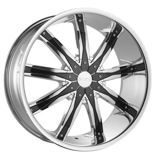 24" Inch Dcenti DW29 Chrome Black Inserts Wheels & Tire Package | Set of 4 | 275/25R24 Tires | Wheel Club LA T-Shirt | Fits Dodge Chevy Ford Chrysler Buick BMW Mercedes Cadillac Lexus Nissan