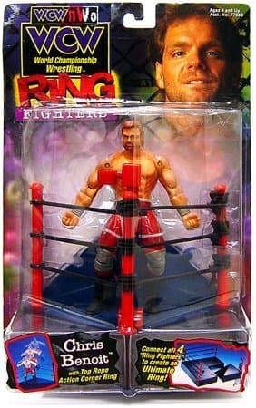 WCW NWO Wrestling Action Figure Ring Fighting Chris Benoit