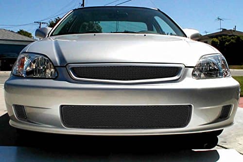 1999-2000 HONDA CIVIC (ALL) LOWER GRILLE KIT (3 Pieces) (Gloss Black Finish)