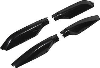 X AUTOHAUX 1 Set Roof Rack Leg Cover Roof Rack Bar Rail End Protection Cover Shell for Toyota Land Cruiser Prado Fj120 2010-2022 Black Roof Rack Rails End Cap